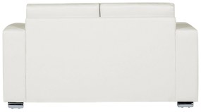 Kétszemélyes Fehér Bőr Kanapé  HELSINKI Beliani