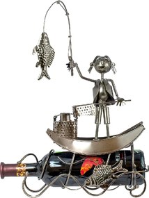 Bortartó, halász egy csónakban