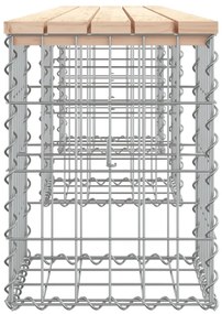 tömör fenyőfa gabion kerti pad 203x31x42 cm