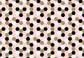 Fotótapéta Geometrikus Ragyogó Rózsa Arany Vinyl Fekete 416x290 +ragasztó