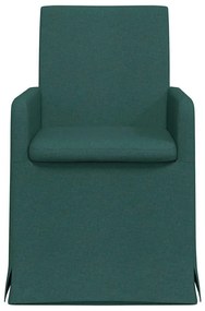 Étkező Székek 2 pcs Sötétzöld 57 x 67 x 95 cm szövet