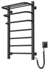 Fürdőszobai elektromos radiátor termosztáttal FORTIS 350W/230V 80,6 cm IP44 fekete jobb