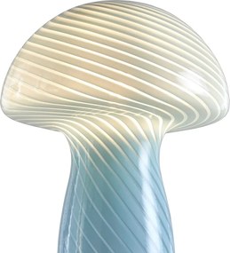 FUNGI TOWN mini üveg asztali lámpa, világoskék