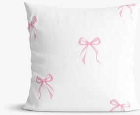 Goldea pamut párnahuzat - rózsaszín masnik 50 x 50 cm