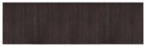 négyszögletű sötétbarna bambusz szőnyeg 60 x 200 cm