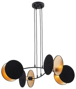 Csillár zsinóron MOTIF 4xE14/10W/230V fekete