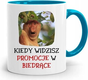 Kék Hordozós Bögre Janusz Akció Katicabogárban, fényképes nyomattal