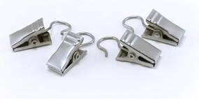 Fém függönycsipesz szatén nikkel 10 db