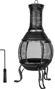 STILISTA Terasz kandalló 89 cm ezüst/szürke