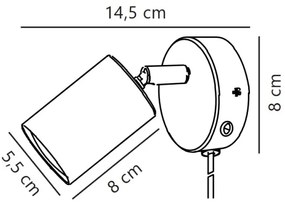 Nordlux - Fali spotlámpa EXPLORE 1xGU10/7W/230V fehér