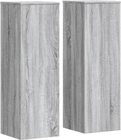 vidaXL 2 db szürke sonoma szerelt fa növénytartó állvány 33x33x100 cm