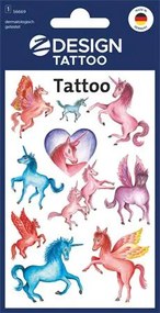 Matrica, tetoválás, 1 ív, 76x120 mm, AVERY ZWECKFORM, Z-Design No.5669, unikornisok (AY56669)