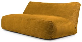 Mustársárga kordbársony babzsákfotel Sofa Tube 190 – SLOWDOWN