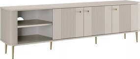 Vesper 3D TV-szekrény 187 cm - kasmír / arany színű lábak