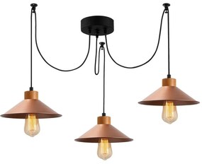 Rézszínű függőlámpa fém búrával Manavgat – Opviq lights