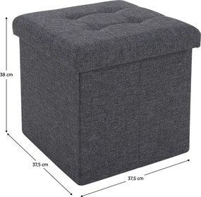 Puff, sötétszürke, FALON