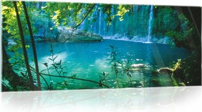 Üvegfestmény Üveg vízesés Tájkép 125x50