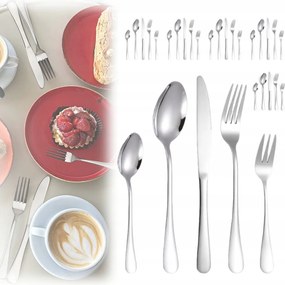 Új Evőeszköz Szett 6 Személyes 30DB-OS