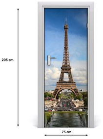 Poszter tapéta ajtóra Eiffel-torony 95x205 cm