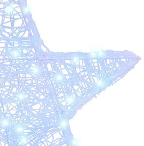 3D Csillag 50 LED-del Hideg feher 55 x 53.5 x 10 cm Akril