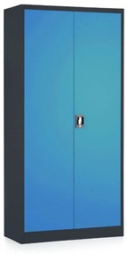 Univerzális fém szekrény, 90 x 40 x 185 cm, hengerzár, kék - ral 5012