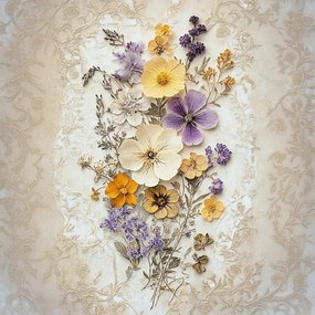 Vászonkép Canvas Dekoráció Szárított Virágok Gyógynövények Herbária 80x80