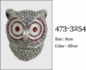 Ezüst bagoly ékszerdoboz Gravírozás Ingyenes