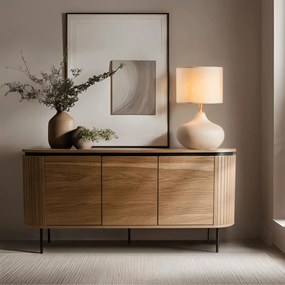 Komoda BECK 160 cm Trzydrzwiowa Dąb