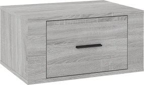 vidaXL szürke sonoma színű falra szerelhető éjjeliszekrény 50x36x25 cm