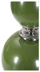 Zöld-szürke asztali lámpa textil búrával (magasság 65 cm) Eva – Mauro Ferretti