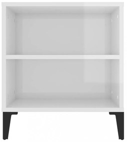 fehér magasfényű szerelt fa TV-szekrény 102x44,5x50 cm