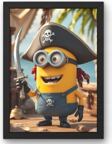 Poszter a gyerekszobába Minyon kalóz jelmezben
