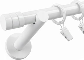 Függönykarnis Szimpla Fém Függönykarnis 19 mm Fehér Maró 140 cm Kerekek