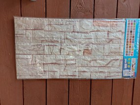 10 Darab Öntapadós 3d Tégla Hatású Dekor Falmatrica, Tapéta Homokkő Márvány Mintával 70x77x0,6 Cm