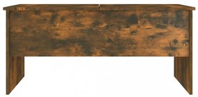 füstös tölgy színű szerelt fa dohányzóasztal 102x50,5x46,5 cm