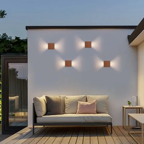 Brilagi - DOUBLERAY kültéri fali lámpatest LED/6W/230V, fahatású dekor, IP54