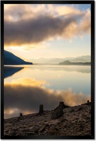 Poszterek keretben 40x60 kövek Tengerpart Folyó