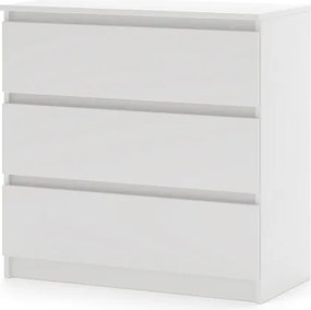 SIMPLE komód 80 cm 3 fiók fehér