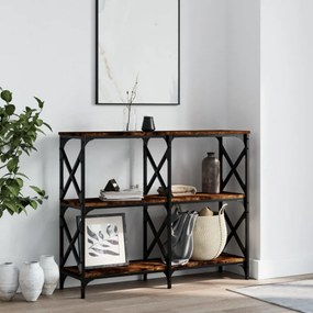 füstös tölgy színű szerelt fa tálalóasztal 100 x 28 x 80,5 cm