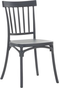 Rakásolható szék, sötétszürke, SAZEN NEW