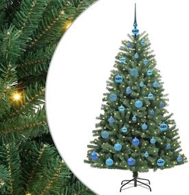 vidaXL Műanyag Hajtogatós Karácsonyfa Zöld 150 cm PVC és fém