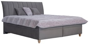 Franciaágy 160 cm Mauri (szürke) (ágyráccsal). 1018121