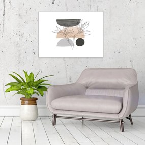 Kép - Vonal művészet virágok N⁰2 (70x50 cm)