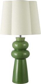Dar Lighting modern asztali lámpa jordana csiszolt króm zöld darjor4224
