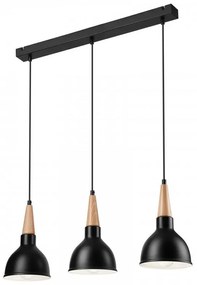 Csillár zsinóron FRANCESCA 3xE27/60W/230V fekete