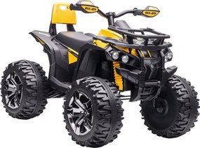HOMCOM Elektromos Quad Gyerekeknek, 12V 10Ah Gyerek Quad Előre és Hátra, 2 Motorral, USB Csatlakozással, MP3 Zenelejátszóval, Gyerek Jármű Fényszóróva