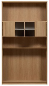 Natúr színű moduláris könyvespolc tölgyfa dekorral 264x243 cm Modulair – vtwonen