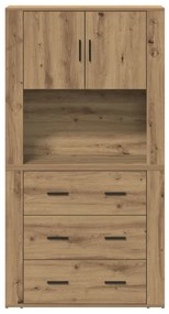 Magas szekrény Mesteri tölgy 80x33x150 cm Ipari fa