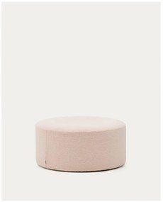 Világos rózsaszín buklé puff Kaeli – Kave Home