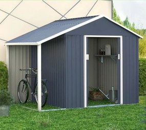 Kerti fém tároló ház előtetővel 300 x 195 x 192 cm 5,8 m² GH608-X